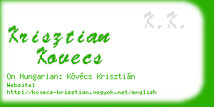 krisztian kovecs business card