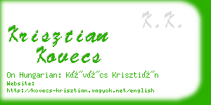 krisztian kovecs business card